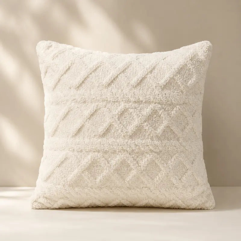 Luxury knitted plush cushion cover for living room and bedroom décor