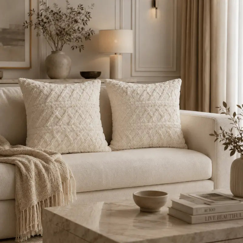 Luxury knitted plush cushion cover for living room and bedroom décor