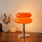 Decorative glass table lamp for bedside and living room lighting