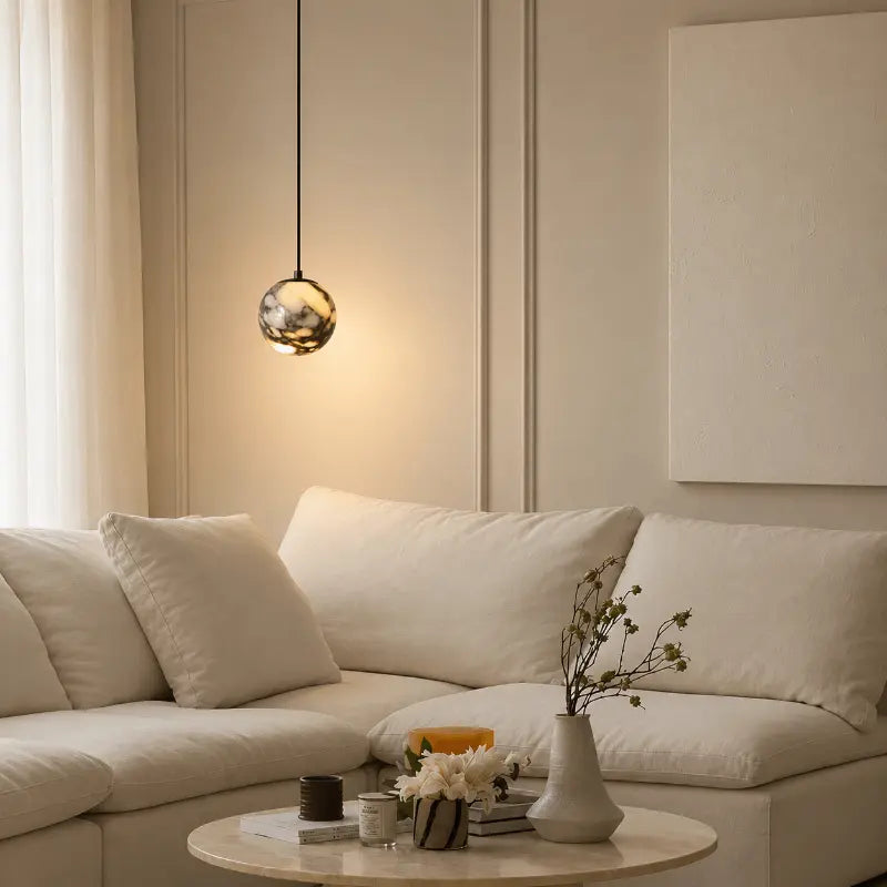 Marble pendant light for elegant interior lighting and home décor