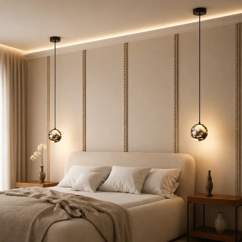 Marble pendant light for elegant interior lighting and home décor