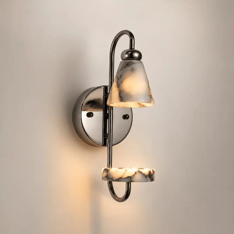 Marble wall sconce for elegant interior lighting and home décor