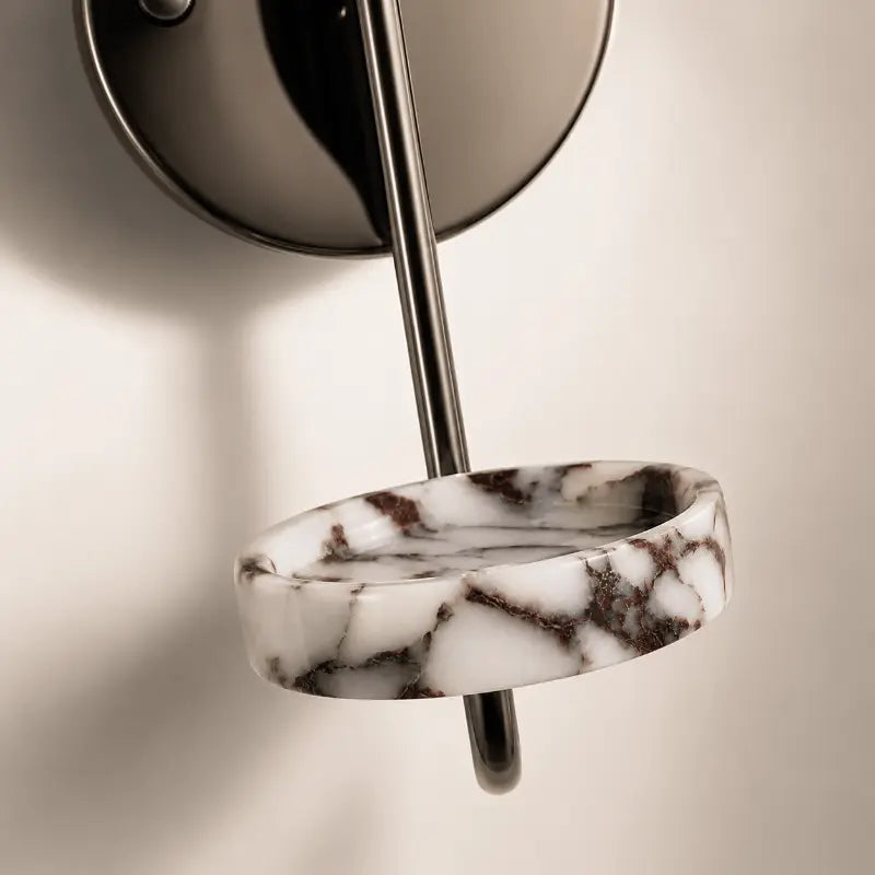 Marble wall sconce for elegant interior lighting and home décor