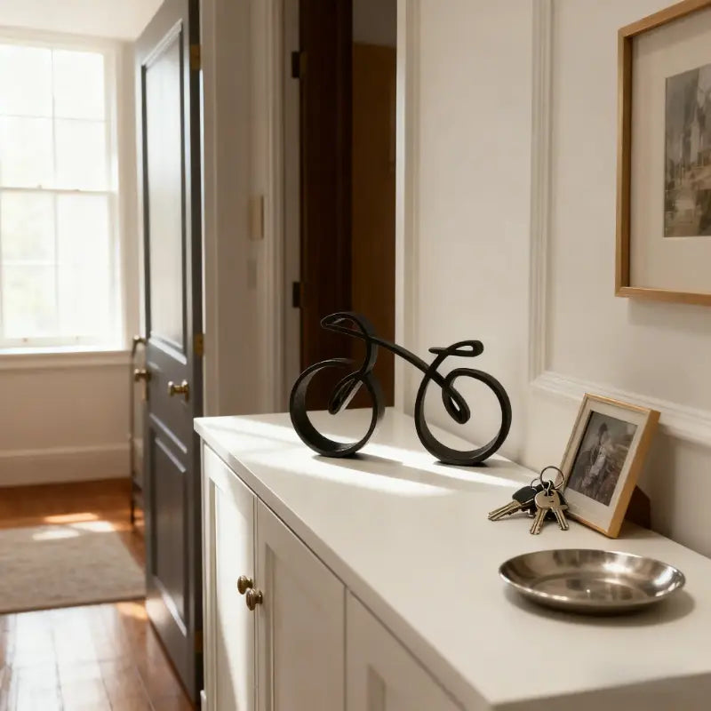 Minimalist bike sculpture for modern home and office décor