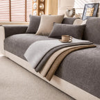 Minimalist chenille sofa cover with non-slip design for modern living rooms