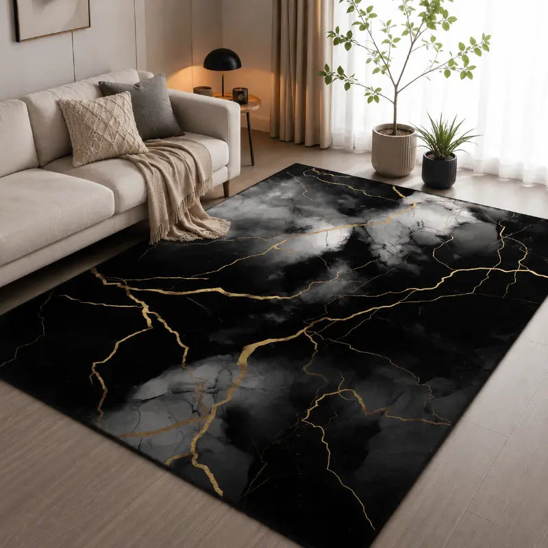 Modern line pattern rug for living room and bedroom décor