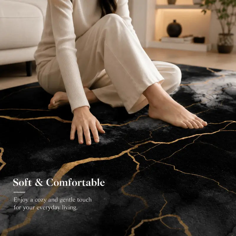 Modern line pattern rug for living room and bedroom décor