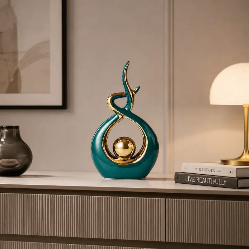 Nordic ceramic angel figurine for minimalist home and desk décor