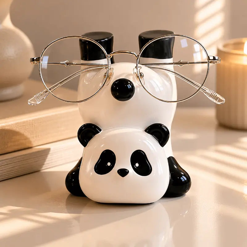 Panda decorative glasses holder for desk and home décor