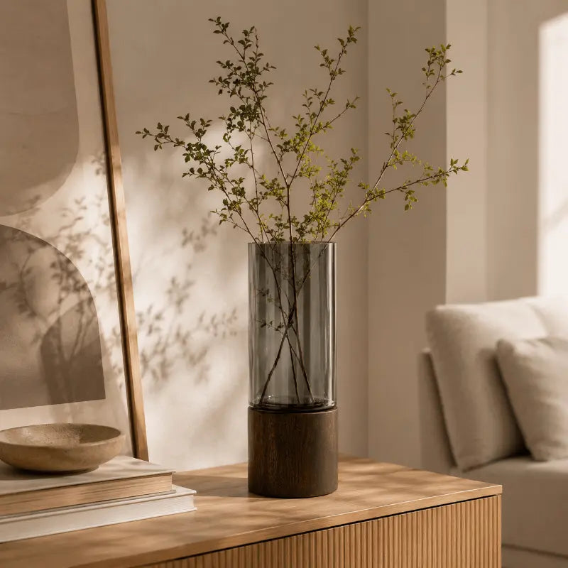 Retro glass decorative vase for elegant home décor