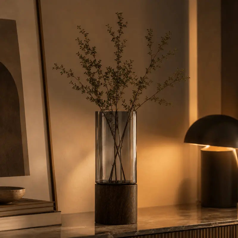 Retro glass decorative vase for elegant home décor