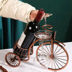 Decorative retro metal wine rack tricycle bottle holder for home décor