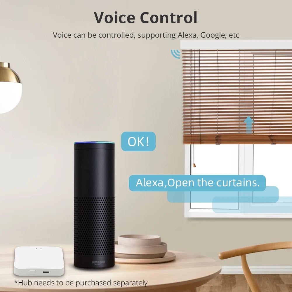 Zemismart Zigbee Smart Roller Shade Motor For 37mm Tube Works with Tuya Alexa Google Home Voice Electric Engine Blinds Shutter