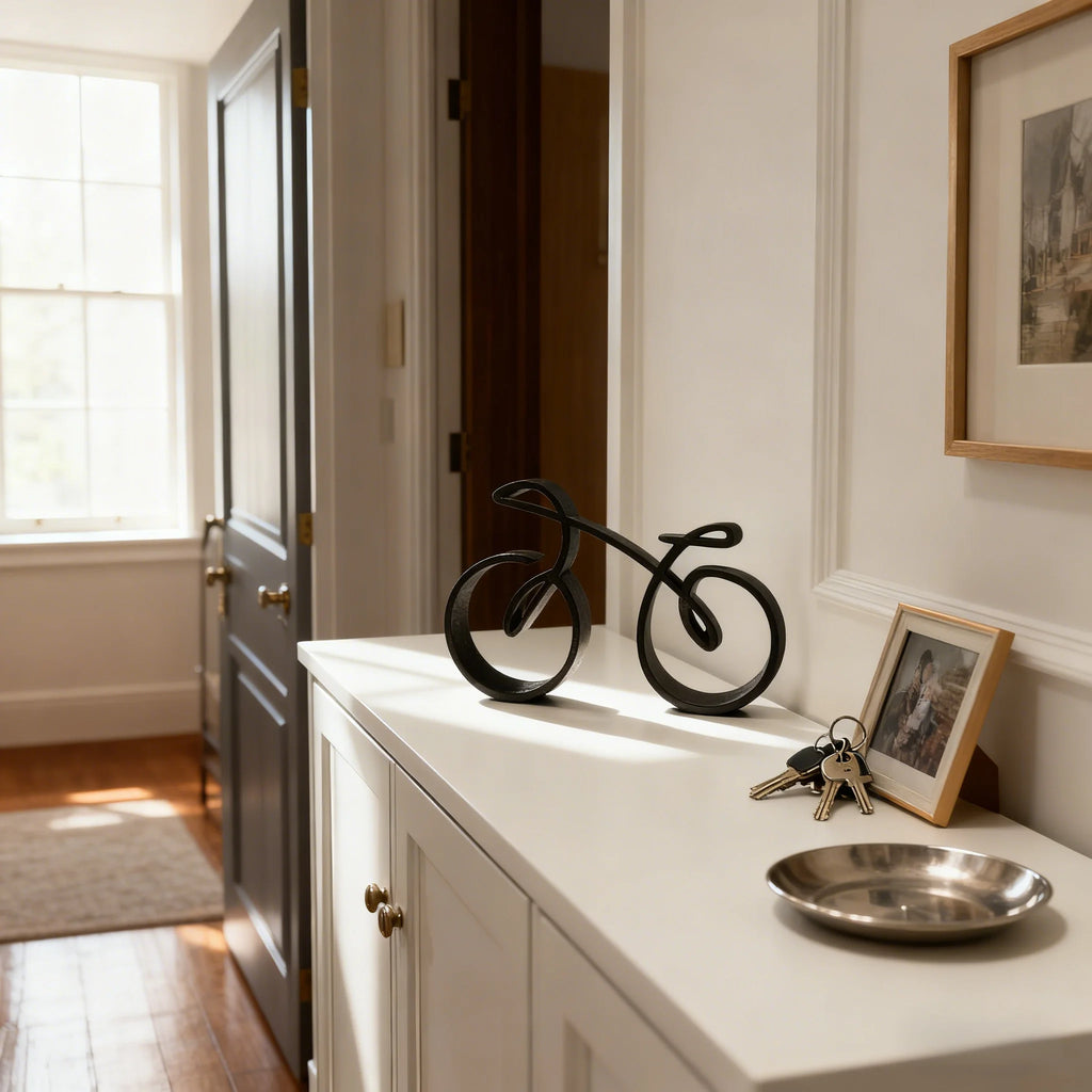 Minimalist Bike Sculpture – Modern Cycling Desk Decor for Home & Office