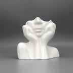 Makeup Brush Holder Face Design Cosmetic Organizer Vase