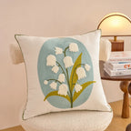 Embroidered Cushion Cover Cotton Decorative Pillowcase