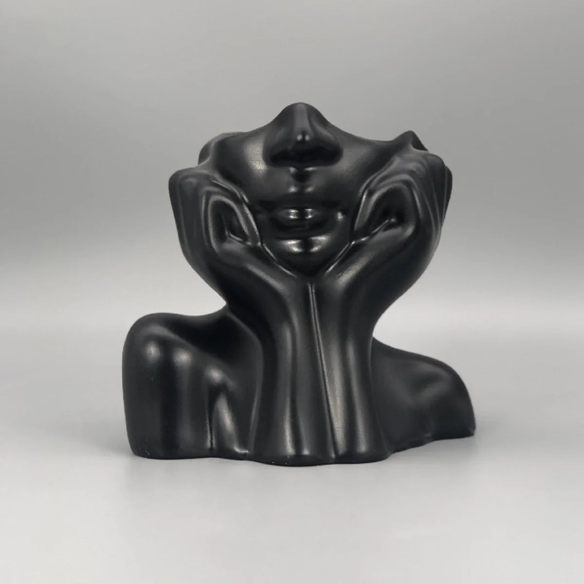 Makeup Brush Holder Face Design Cosmetic Organizer Vase