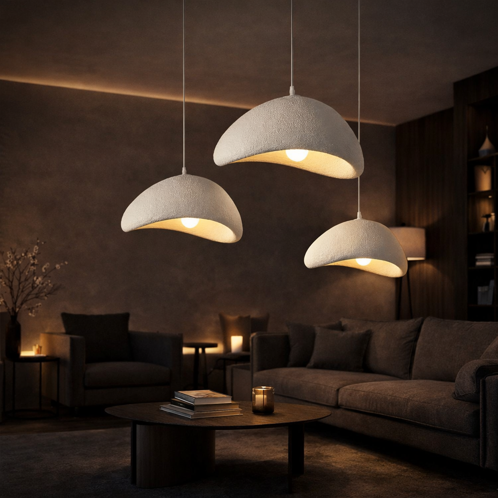 Modern Nordic LED Pendant Light – Wabi Sabi Ceiling Chandelier for Living Room & Bedroom
