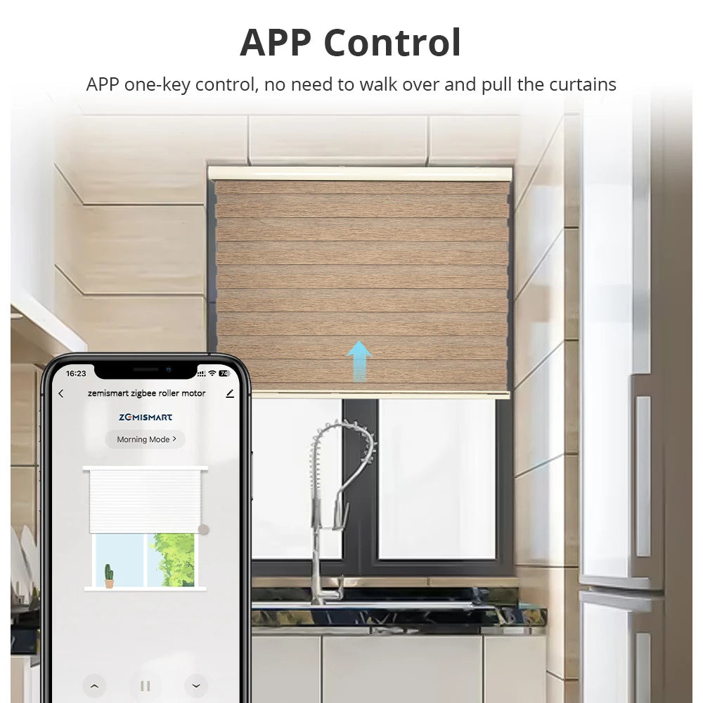 Zemismart Zigbee Smart Roller Shade Motor For 37mm Tube Works with Tuya Alexa Google Home Voice Electric Engine Blinds Shutter