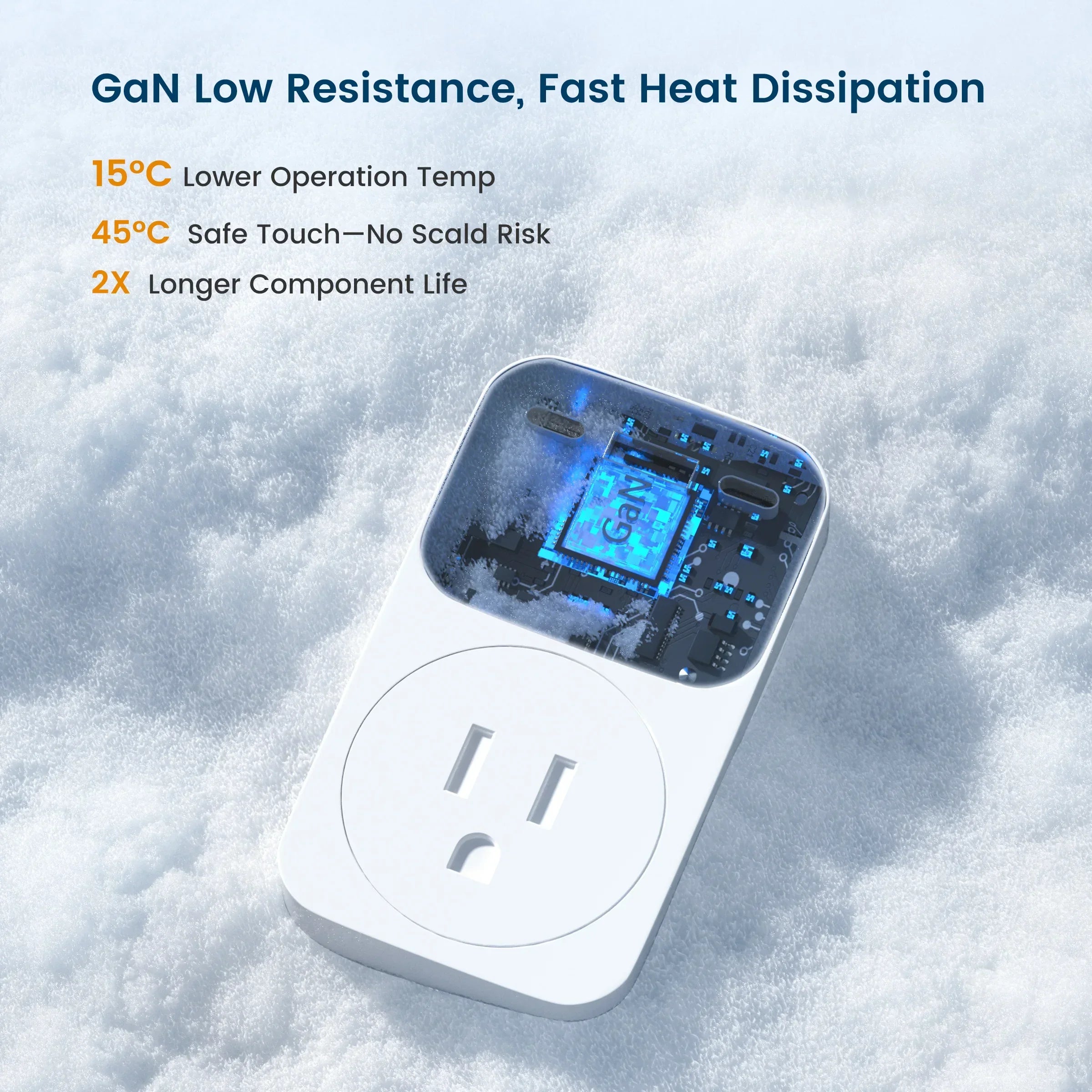 GIRIER Tuya Smart Plug WiFi 65W GaN Fast Charger with Type C USB A Fast Charging Ports EU/US/UK/FR Socket Outlet work with Alexa