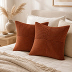 Textured corduroy cushion cover for living room and bedroom décor