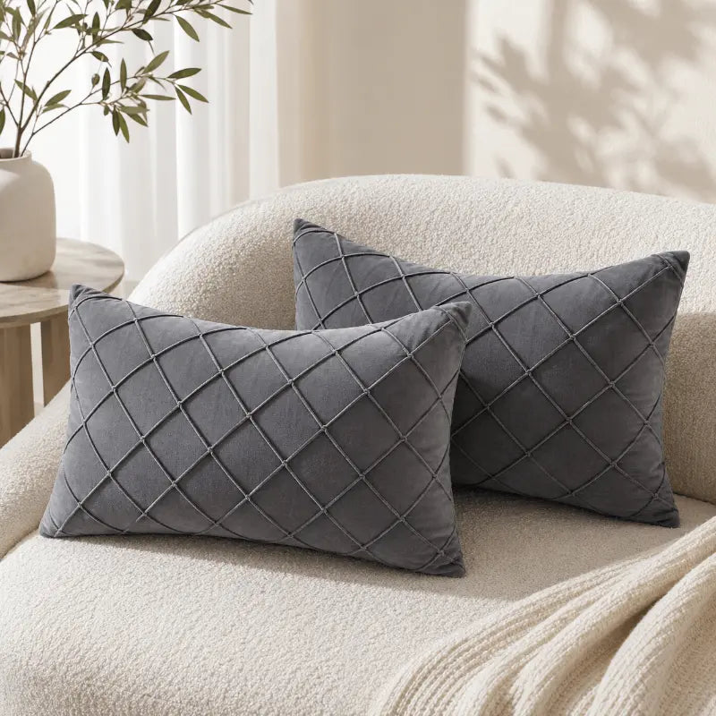 Velvet cushion cover set for elegant sofa and bedroom décor