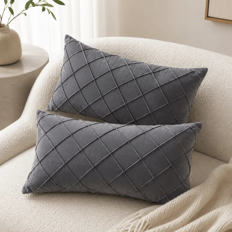 Velvet cushion cover set for elegant sofa and bedroom décor