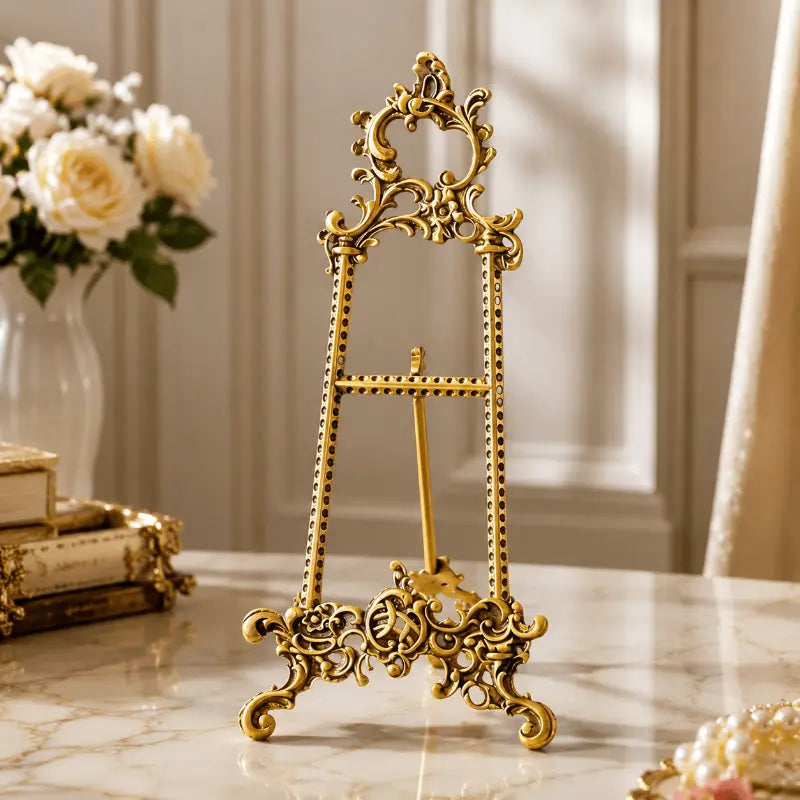Vintage decorative metal photo frame stand for elegant home décor