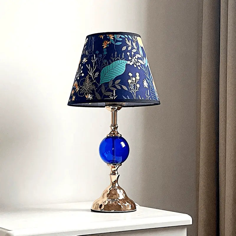 Decorative wall lamp with fabric shade for bedside and living room lighting