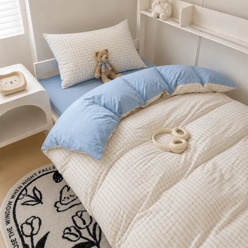 Washed cotton bedding set for a comfortable and elegant bedroom