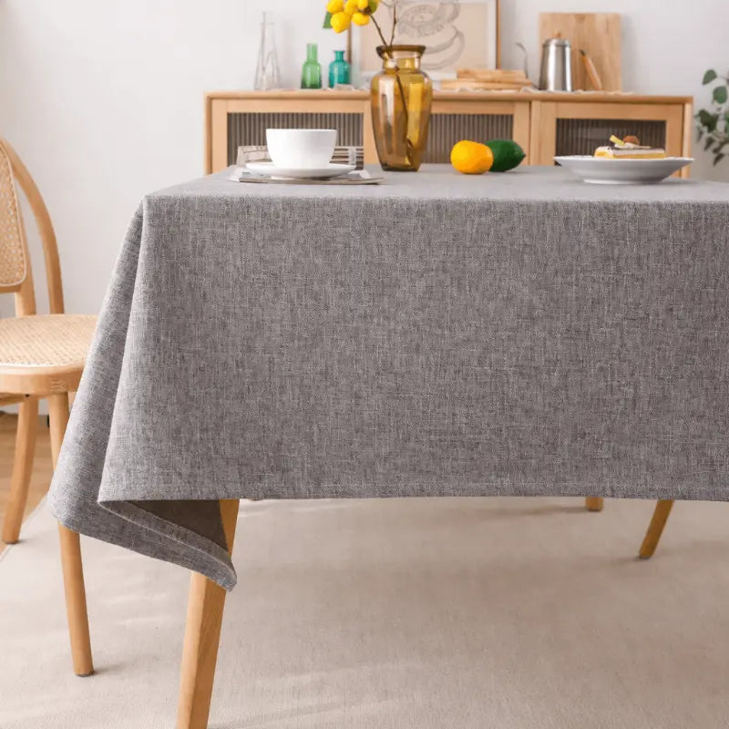 Waterproof rectangular tablecloth for dining table and outdoor use