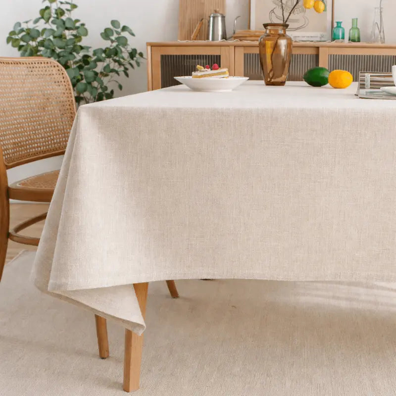 Waterproof rectangular tablecloth for dining table and outdoor use