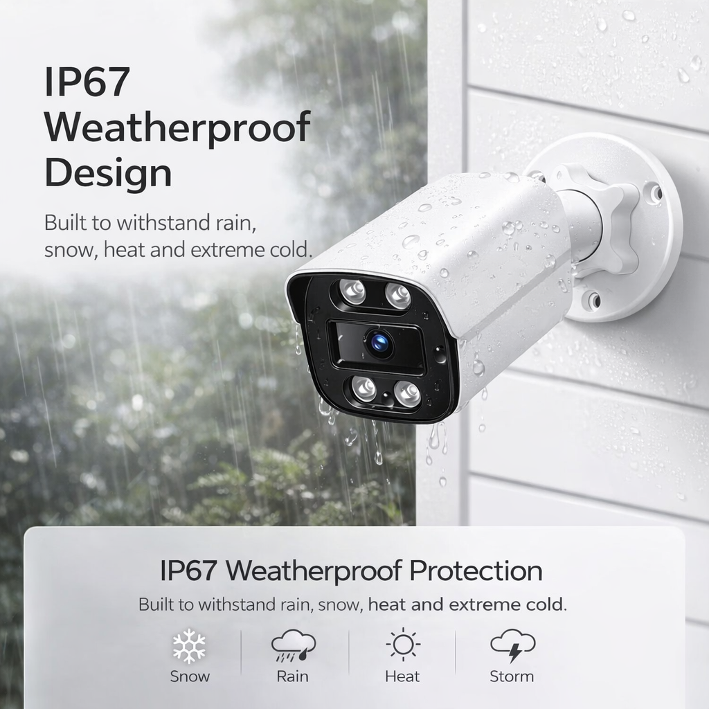 Ultra HD 4K PoE Camera with Colour Night Vision